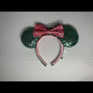 Disney Parks Mint Green Sequin Minnie Ears